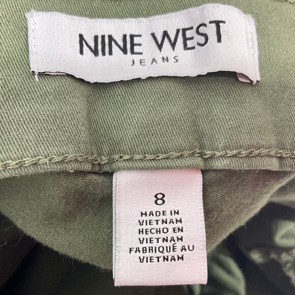 Nine West Green Heidi Pull-On Skinny Sz 8 Pants - Picture 5 of 13